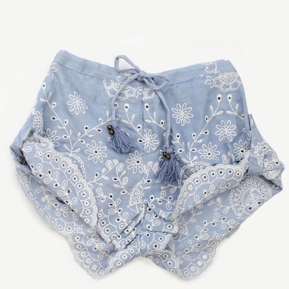 Spell Pants - Casablanca Eyelet Tassel Spell Shorts